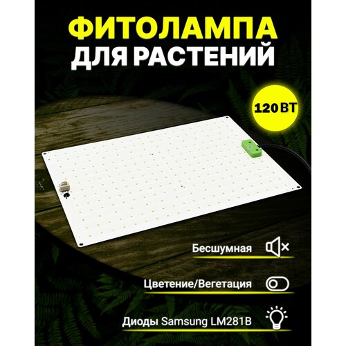 Светильник для растений с диодами Samsung LM281b+, фитолампа 120 ватт, quantum board, фотография