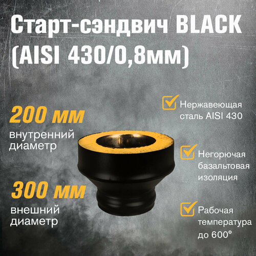 Старт-сэндвич BLACK (AISI 430/0,8мм) (200х300) фотография