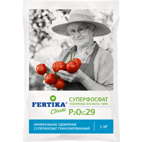 фотография Удобрение FERTIKA Classic Суперфосфат, 1 л, 1000 г, 1 уп., купить онлайн 359 рубл