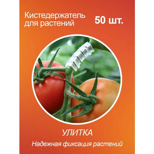 Кистедержатель улитка для томатов помидор и растений, пластик, 50 шт. фотография