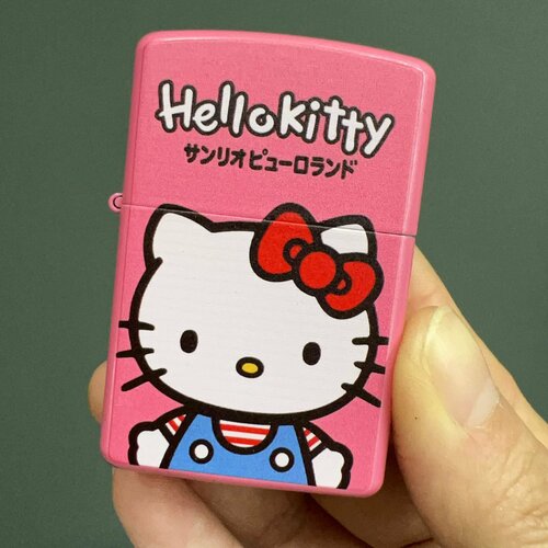 Бензиновая зажигалка аниме Hello Kitty Хеллоу Китти розовая / подарок девушке фотография