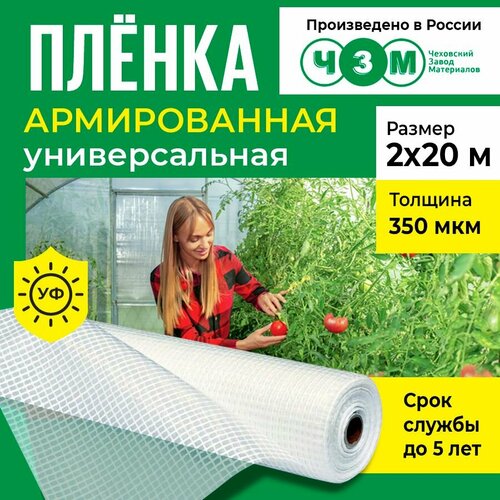 Пленка армированная универсальная 350 мкм, 2х20 м фотография