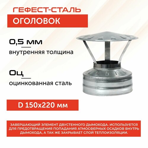 Оголовок 150х220, AISI 430/Оц, 0,5мм/0,5мм, (К) фотография