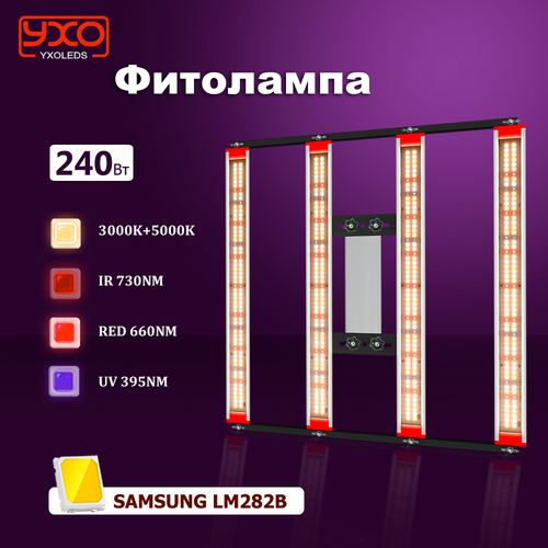 Диммируемая светодиодная лампа для роста растений / 240 Вт LM282B фотография