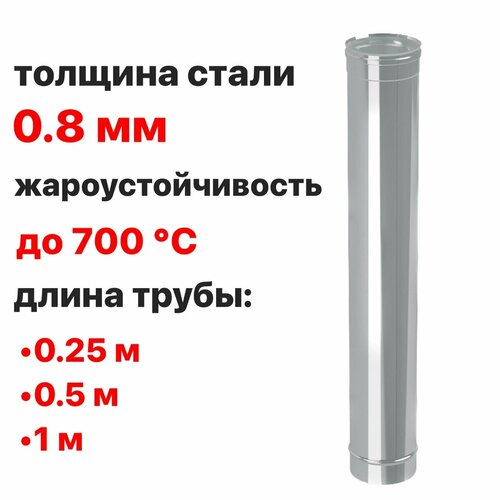 Труба для дымохода Ф115 (430/0,8) Д=250 мм CORAX фотография