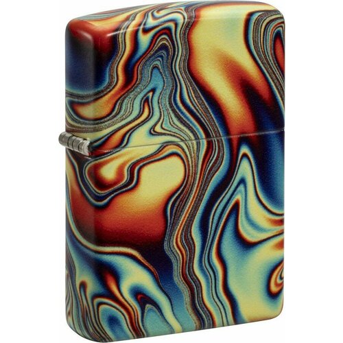 Зажигалка ZIPPO Swirl с покрытием Glow In The Dark Green, латунь/сталь, разноцветная, 38x13x57 мм фотография