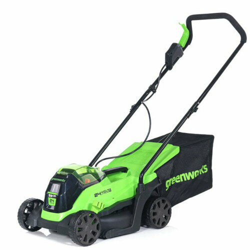 фотография Газонокосилка аккумуляторная GREENWORKS GD24LM33 24V, 33 см, бесщеточная, без АКБ и ЗУ, 2516107, купить онлайн 16161 рубл