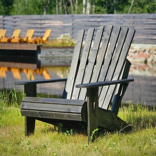 Садовое кресло «HANDLINE» ADIRONDACK / цвет ОБСИДИАН / серия BRIGHT фотография