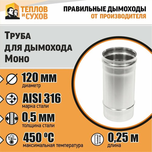 Труба L250 ТМ-Р 316-0.5 D120 (У) фотография