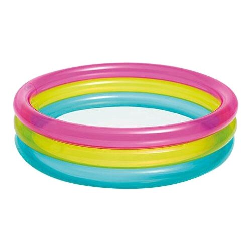 Детский бассейн Intex Rainbow Three Ring 57104, 86х25 см, 86х25 см фотография