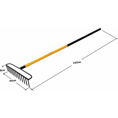 Универсальные грабли Tornadica (Торнадика) с черенком, 13 зубьев, ширина 440 мм. фотография