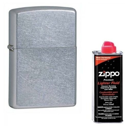 Набор Зажигалка ZIPPO Classic Street Chrome и Топливо 125 мл фотография