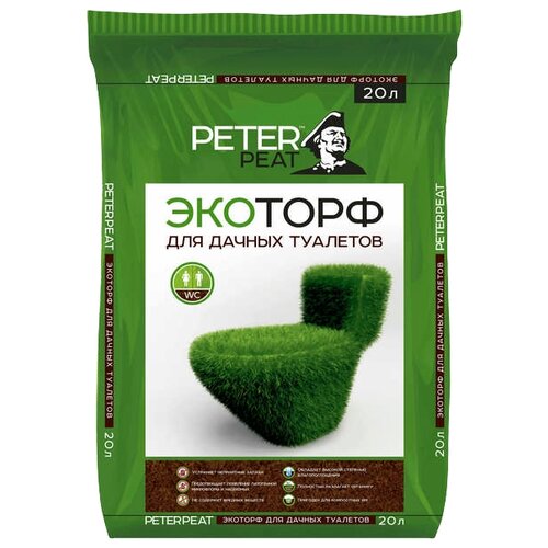 PETER PEAT Экоторф PETER PEAT для дачных туалетов 20 л., 20000 л/, 5350 г фотография