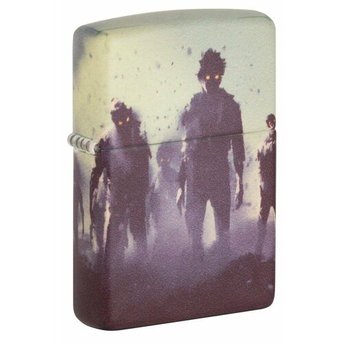 Зажигалка ZIPPO Zombie Design с покрытием 540 Matte, латунь/сталь, белая, матовая, 38x13x57 мм фотография