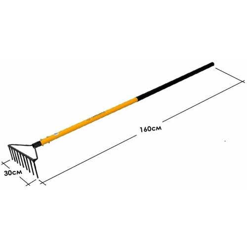 Универсальные грабли Tornadica (Торнадика) с черенком, 9 зубьев, ширина 300 мм. фотография