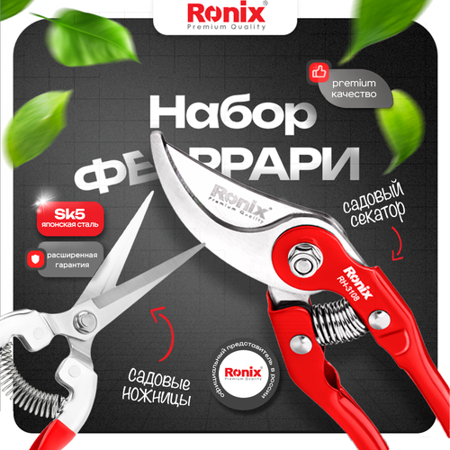 Набор секатор и ножницы Ronix набор 