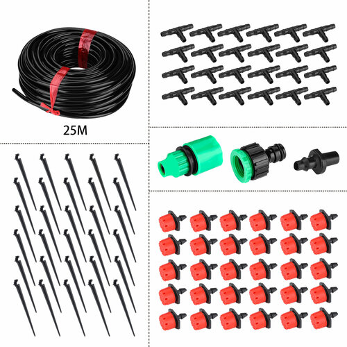 Комплект для капельного полива DEKO DKI25, 25м фотография