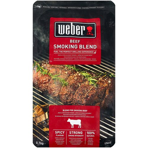 Weber Щепа для копчения, смесь для говядины, 700 г, 0.7 кг, 1 уп. фотография