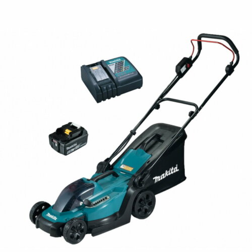 фотография Газонокосилка аккумуляторная Makita DLM330RT LXT 18В, 450Вт, ширина 33 см, травосбор.30л, 3в1, (В комплекте АКБ 5А/ч BL1850B и ЗУ DC18RC) XPT, купить онлайн 40820 рубл