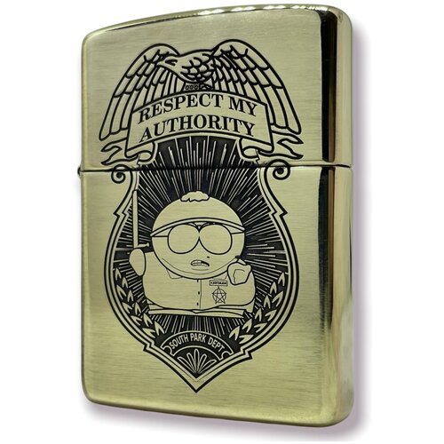 Зажигалка бензиновая Zippo(Armor) Cartman Custom Латунь с глубокой объемной гравировкой фотография