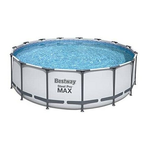 Бассейн Bestway 56438 каркасный Steel Pro MAX, 457 х 122 см, с тентом, без подстилки, 457х122 см, 122х122 см фотография