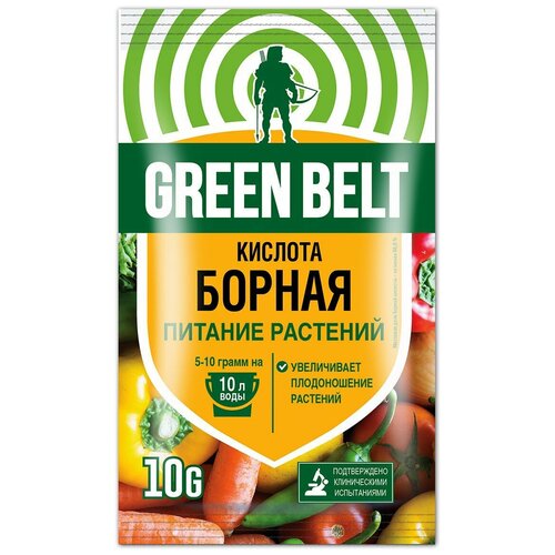 Удобрение Green Belt Кислота борная, 0.01 л, 10 г, 1 уп. фотография