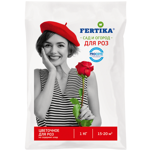 Удобрение FERTIKA цветочное для роз, 1 л, 1000 г, 1 уп. фотография