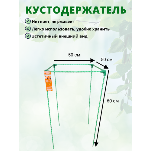 Кустодержатель садовый стеклокомпозитный 50х50х60см (D опор-10мм) фотография