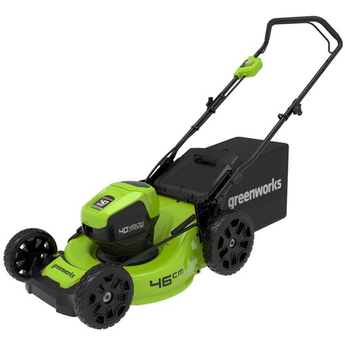 Аккумуляторная газонокосилка Greenworks 2514407UB GD40LM46HP, 4 А·ч, с АКБ, 46 см фотография