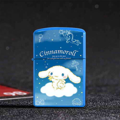 Зажигалка бензиновая Синаморол Cinnamoroll синяя фотография