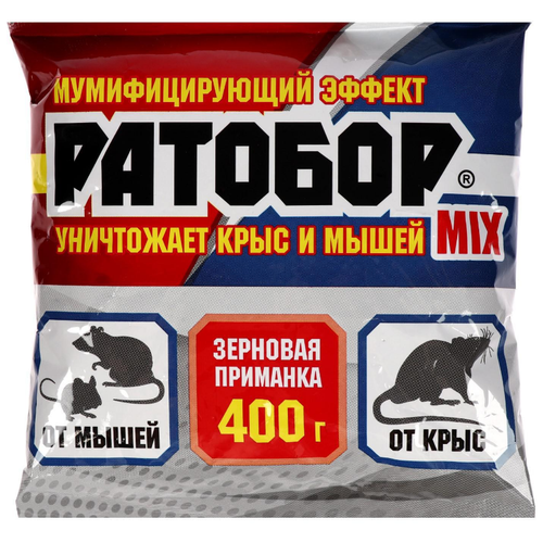 Средство Ратобор Зерновая приманка Mix 400 г, пакет, 0.4 кг фотография