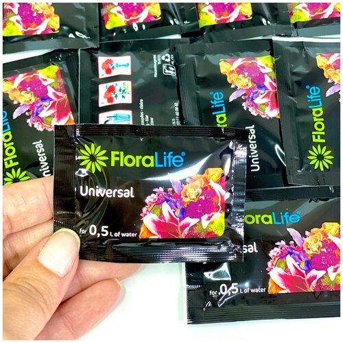 Универсальная подкормка Floralife Clear Флора лайф - 30 шт по 5 гр / Удобрение для срезанных цветов фотография