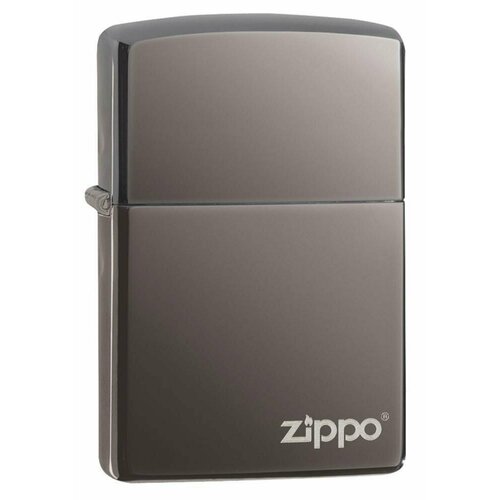 Зажигалка ZIPPO Classic с покрытием Black Ice®, латунь/сталь, чёрная, глянцевая, 38x13x57 мм фотография