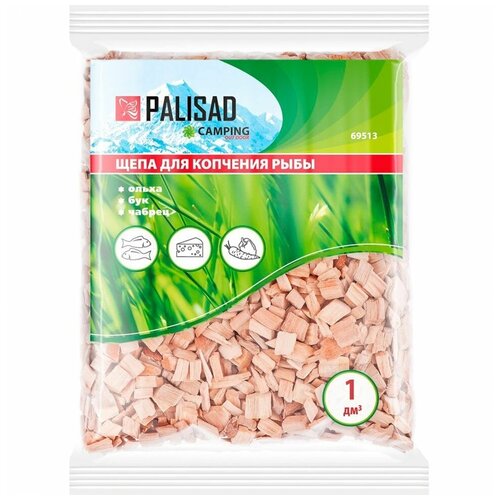 PALISAD Щепа для копчения, ольха/бук/чабрец, 1 л, 0.22 кг, 1 л фотография