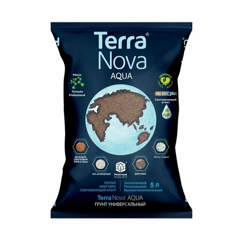 Грунт Terra Nova Aqua, универсальный, с биогумусом и перлитом, 5 л фотография