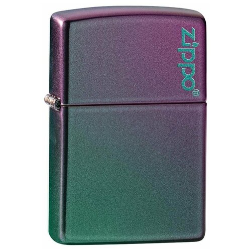 фотография Зажигалка ZIPPO Classic с покрытием Iridescent 49146, латунь/сталь, фиолетовая, матовая, 36x12x56 мм, купить онлайн 7160 рубл