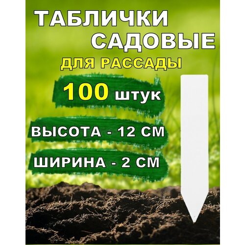 Таблички садовые для растений и рассады 12*2см 100 штук фотография