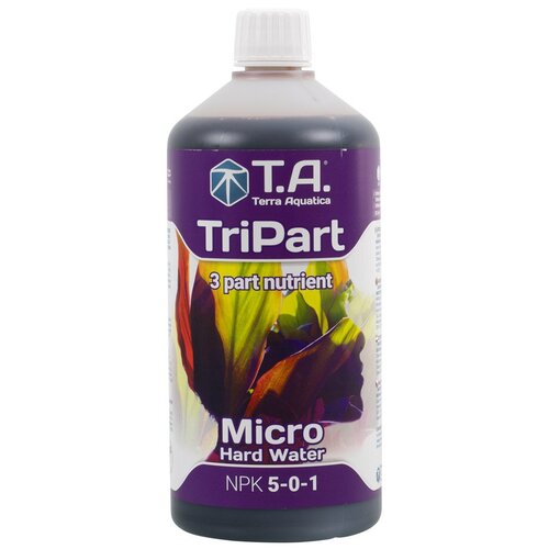 Удобрение Terra Aquatica TriPart Micro HW 1л (GHE Flora Grow) для жесткой воды фотография