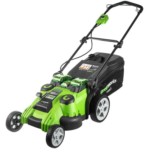 фотография Аккумуляторная газонокосилка Greenworks G40LM49DB G-MAX 40V 49 cm 3-in-1, 4 А·ч, без АКБ, 49 см, купить онлайн 30990 рубл