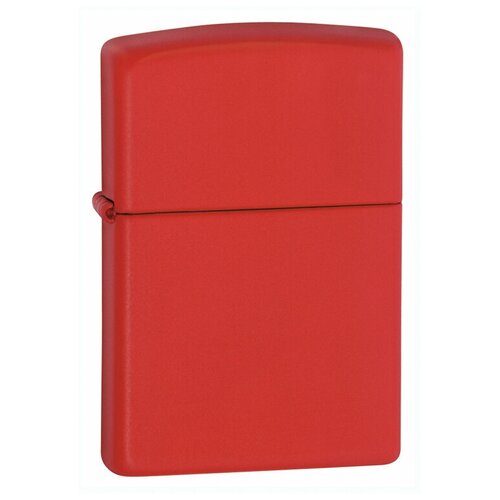 Зажигалка ZIPPO Classic с покрытием Red Matte, латунь/сталь, красная, матовая, 38x13x57 мм фотография