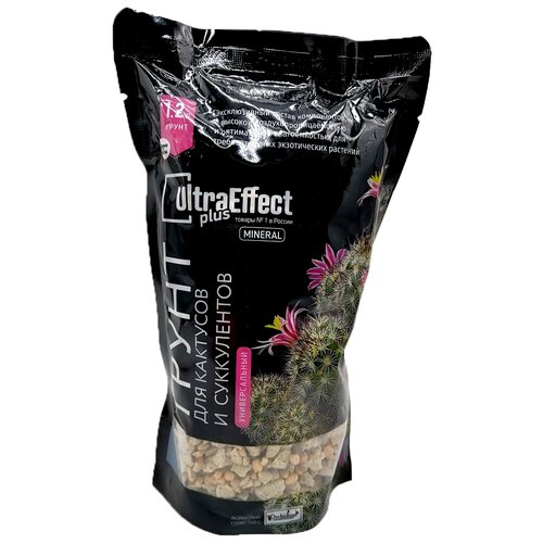 Грунт EffectBio UltraEffect Plus Mineral для кактусов и суккулентов, 1.2 л, 1.05 кг фотография