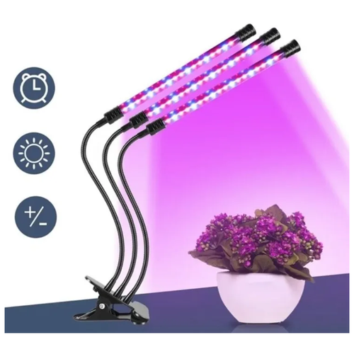 Фитолампа LED для растений и рассады, светодиодная лампа для комнатных растений, фитолампа полного спектра, светильник фотография