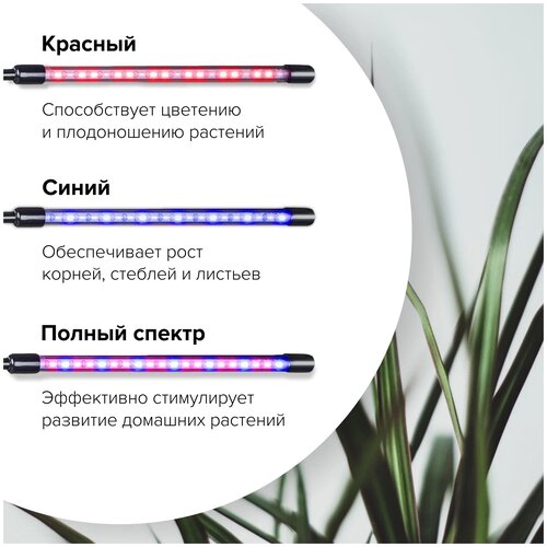 Фитолампа для рассады и растений полного спектра, лампа для растений светодиодная, фито лампа, 2 фитосветильника светодиодных для растений фотография