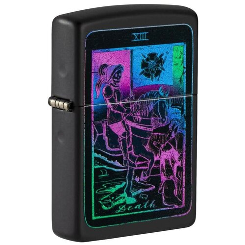 Зажигалка Zippo 49698 бензиновая Tarot Card Black Matte фотография