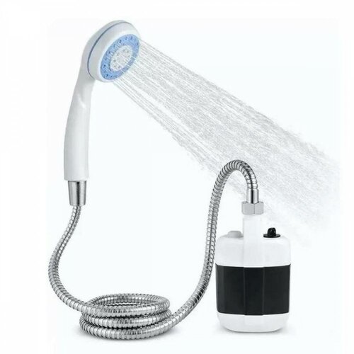 Душ переносной URM Походный переносной душ Portable Outdoor Shower с акуммулятором и USB зарядкой, white фотография