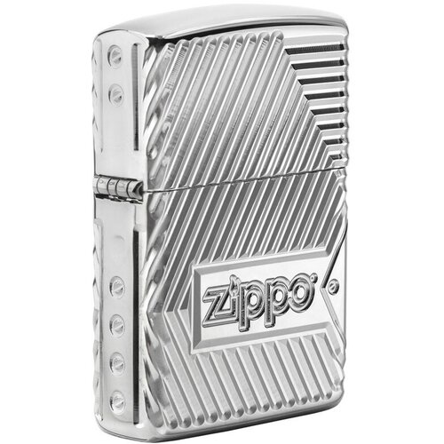 Зажигалка ZIPPO Armor® с покрытием High Polish Chrome, латунь/сталь, серебристая, 38x13x57 мм фотография